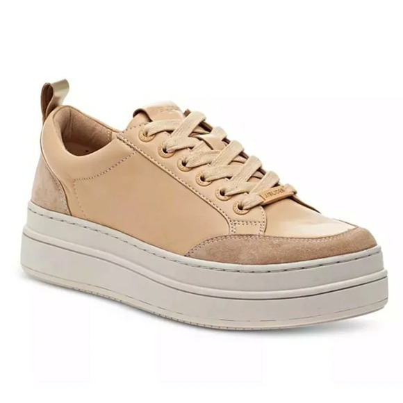 J/Slides Women's Nataly Platform Sneakers Light Sand Leather Size 8 (MSRP $169) - Picture 1 of 9